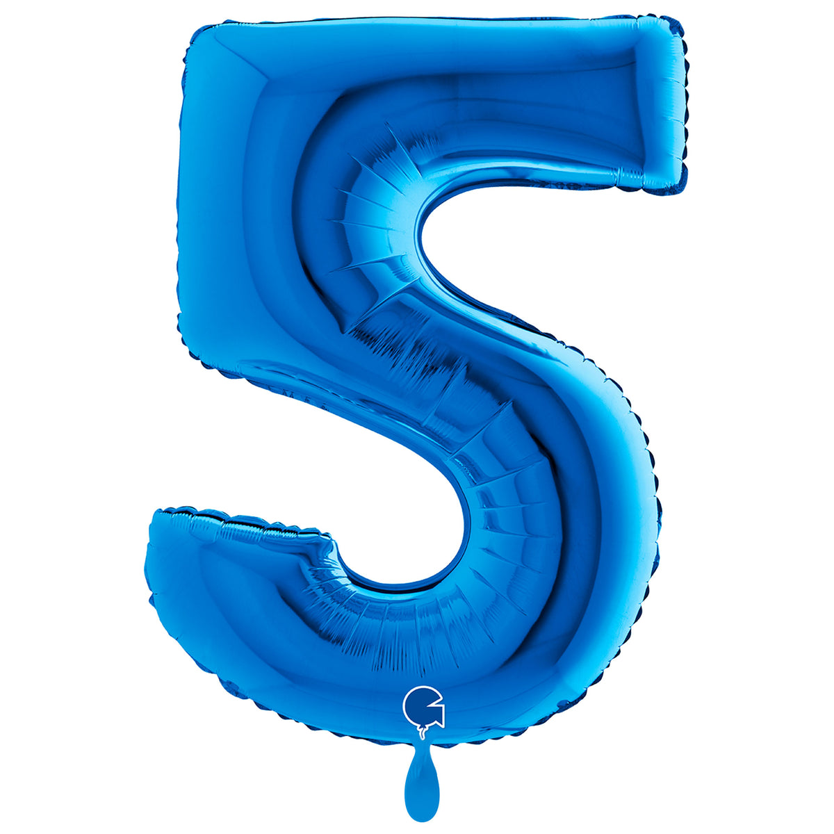 1 Balloon XXL - Number 5 - Blue