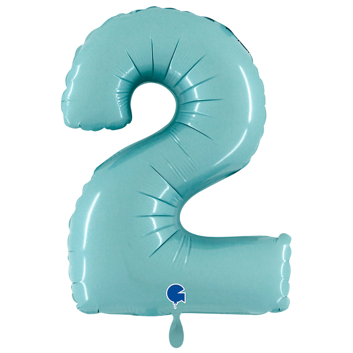 1 Balloon XXL - Number 2 - Pastel Blue