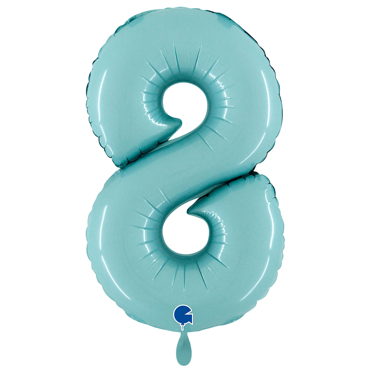 1 Balloon XXL - Number 8 - Pastel Blue