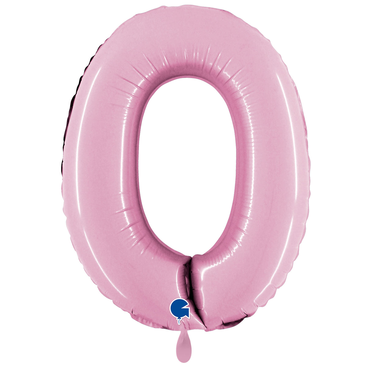 1 Balloon XXL - Number 0 - Pastel Pink