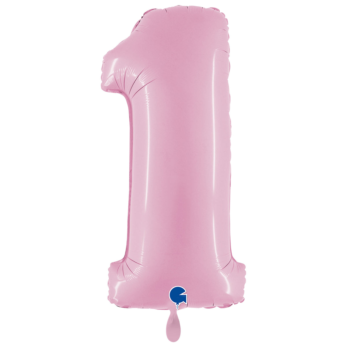 1 Balloon XXL - Number 1 - Pastel Pink