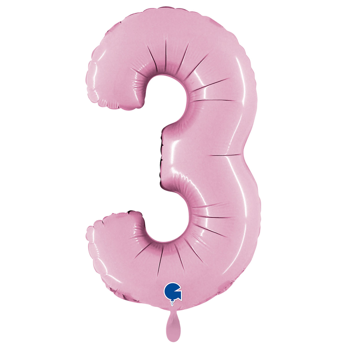 1 Balloon XXL - Number 3 - Pastel Pink