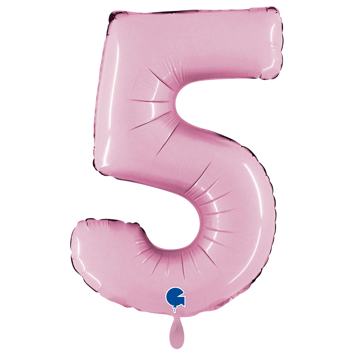 1 Balloon XXL - Number 5 - Pastel Pink