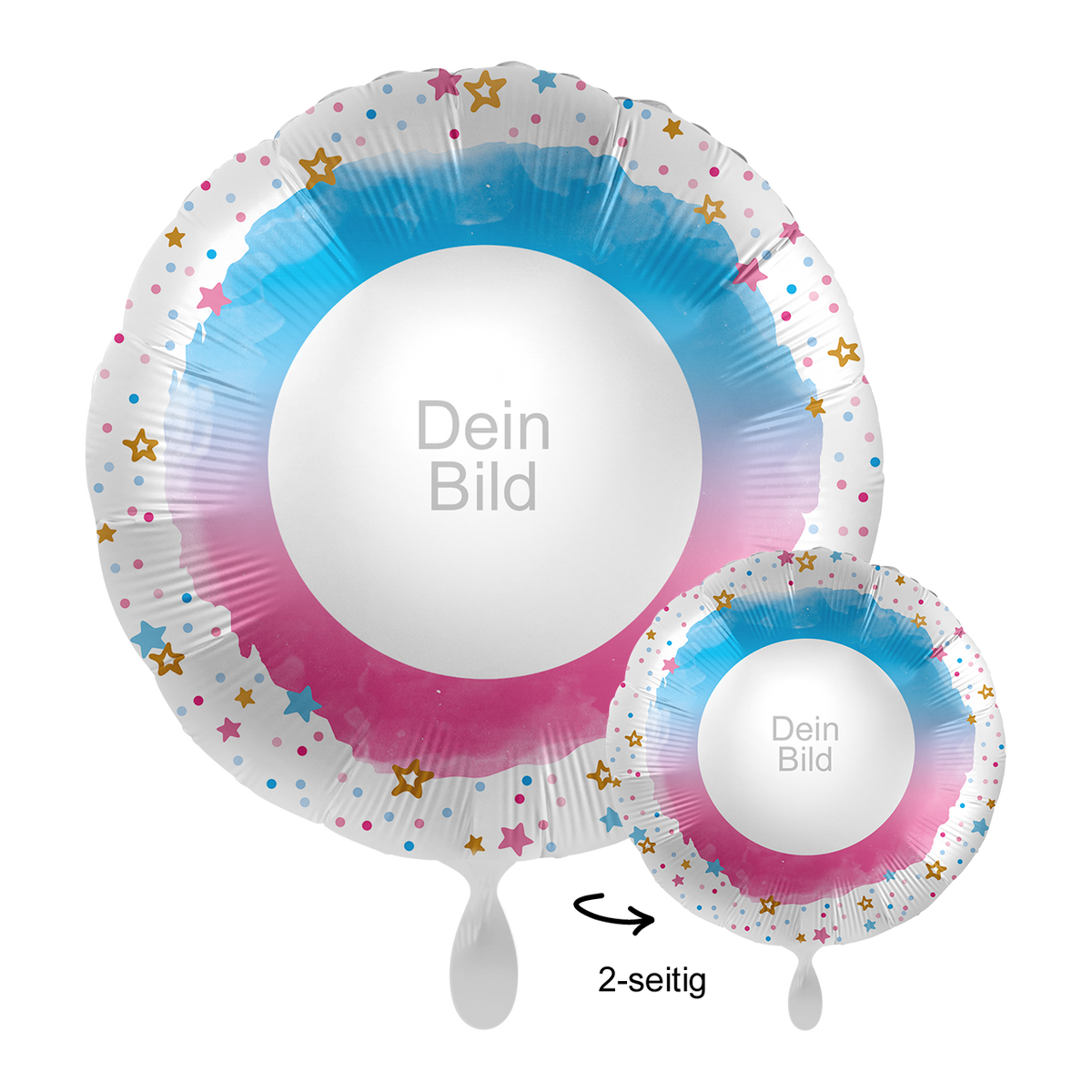 1 Ballon mit Foto - BOY or GIRL