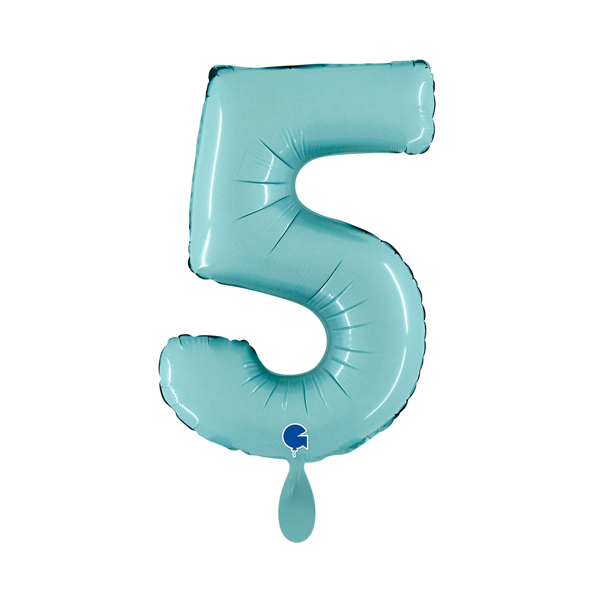 1 Balloon XS - Number 5 - Pastel Blue