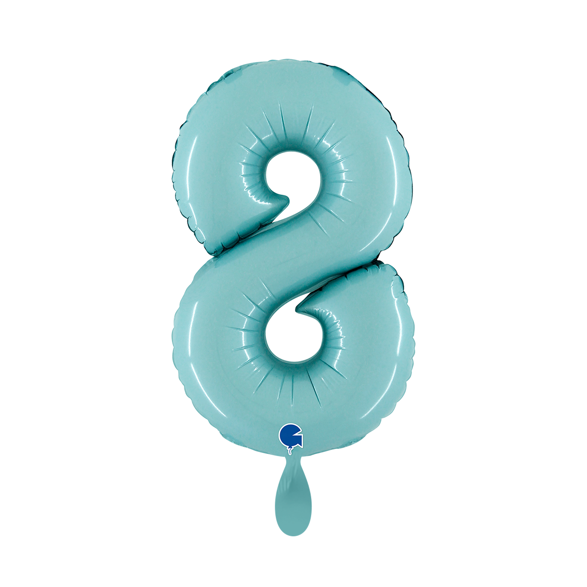 1 Balloon XS - Number 8 - Pastel Blue