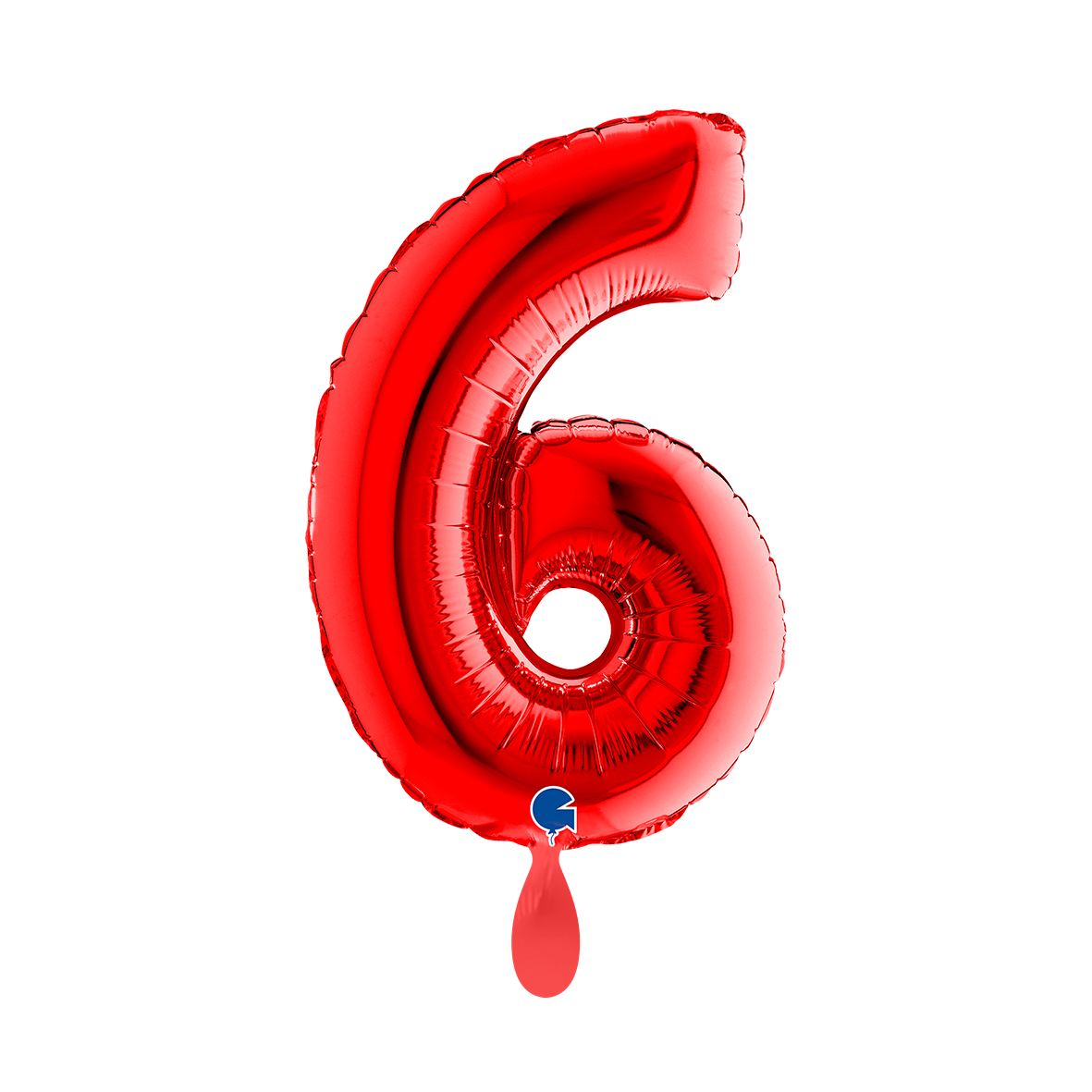 1 Balloon XS - Number 6 - Red