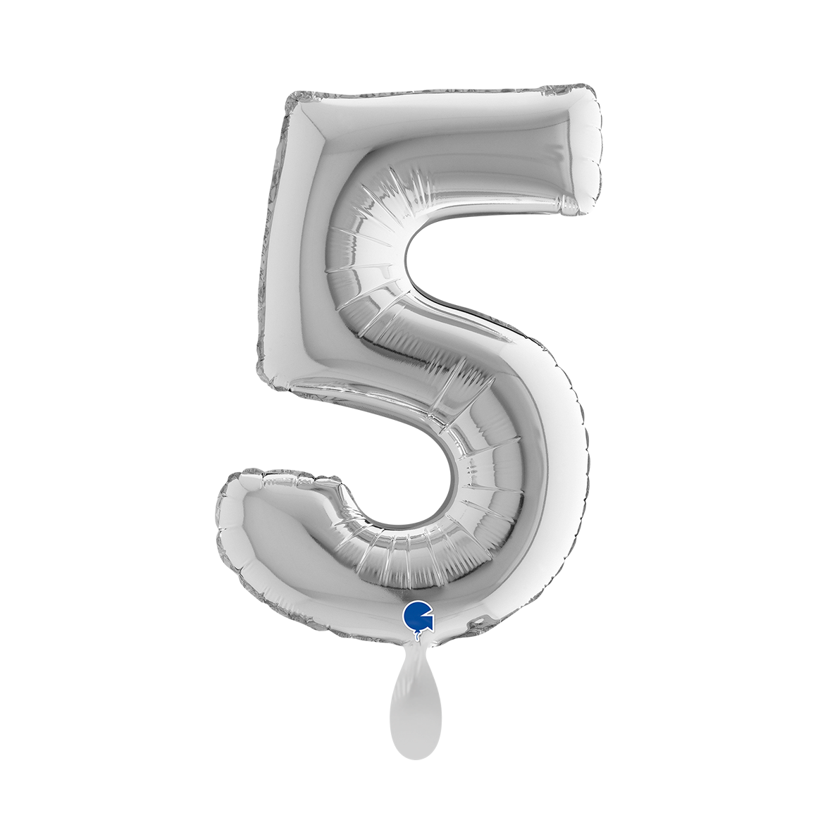 1 Balloon XS - Number 5 - Silver