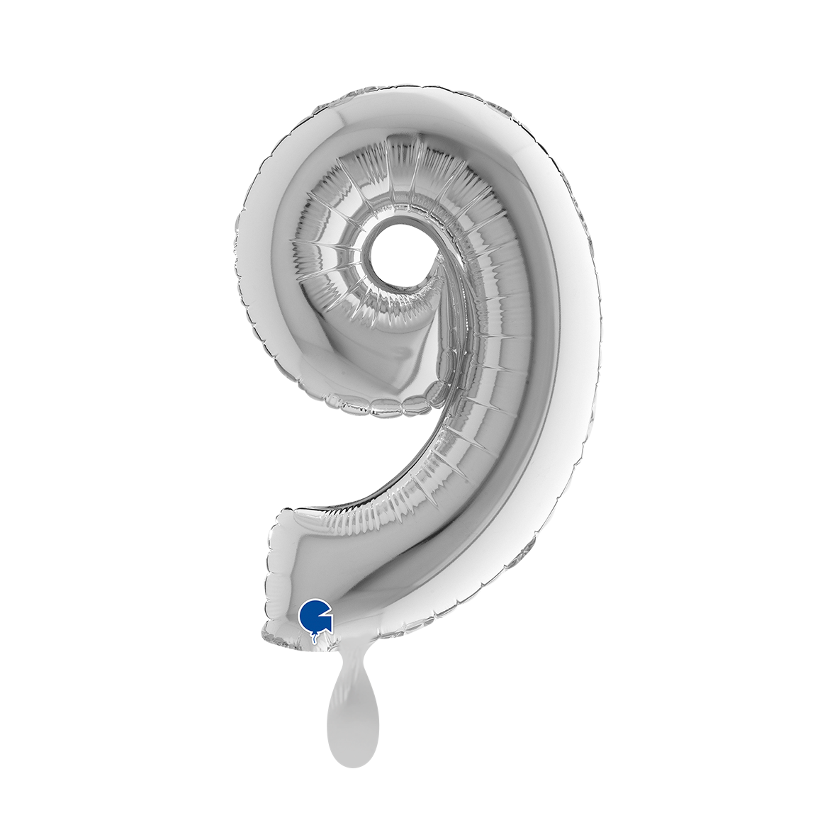 1 Balloon XS - Number 9 - Silver