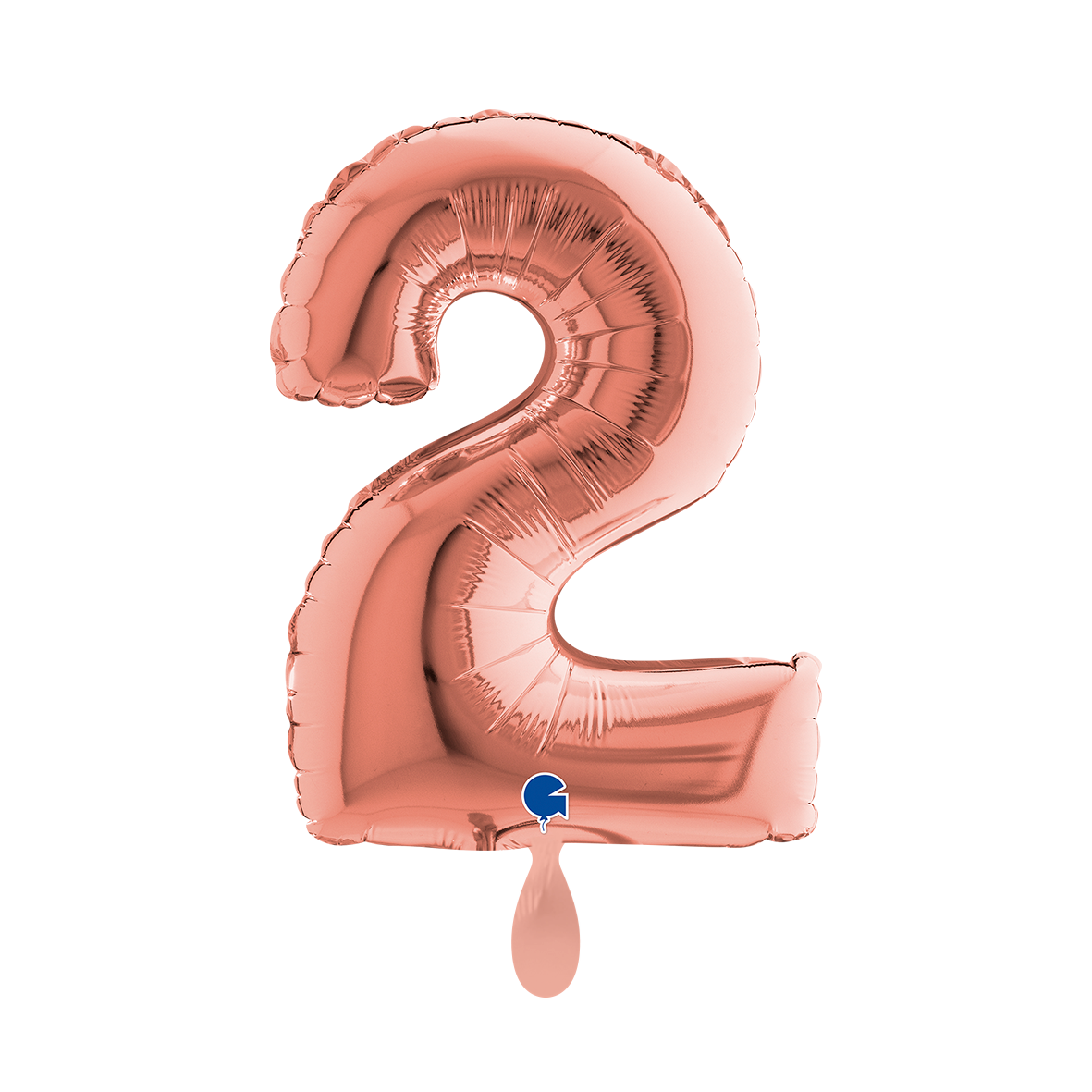 1 Balloon XS - Number 2 - Rose Gold
