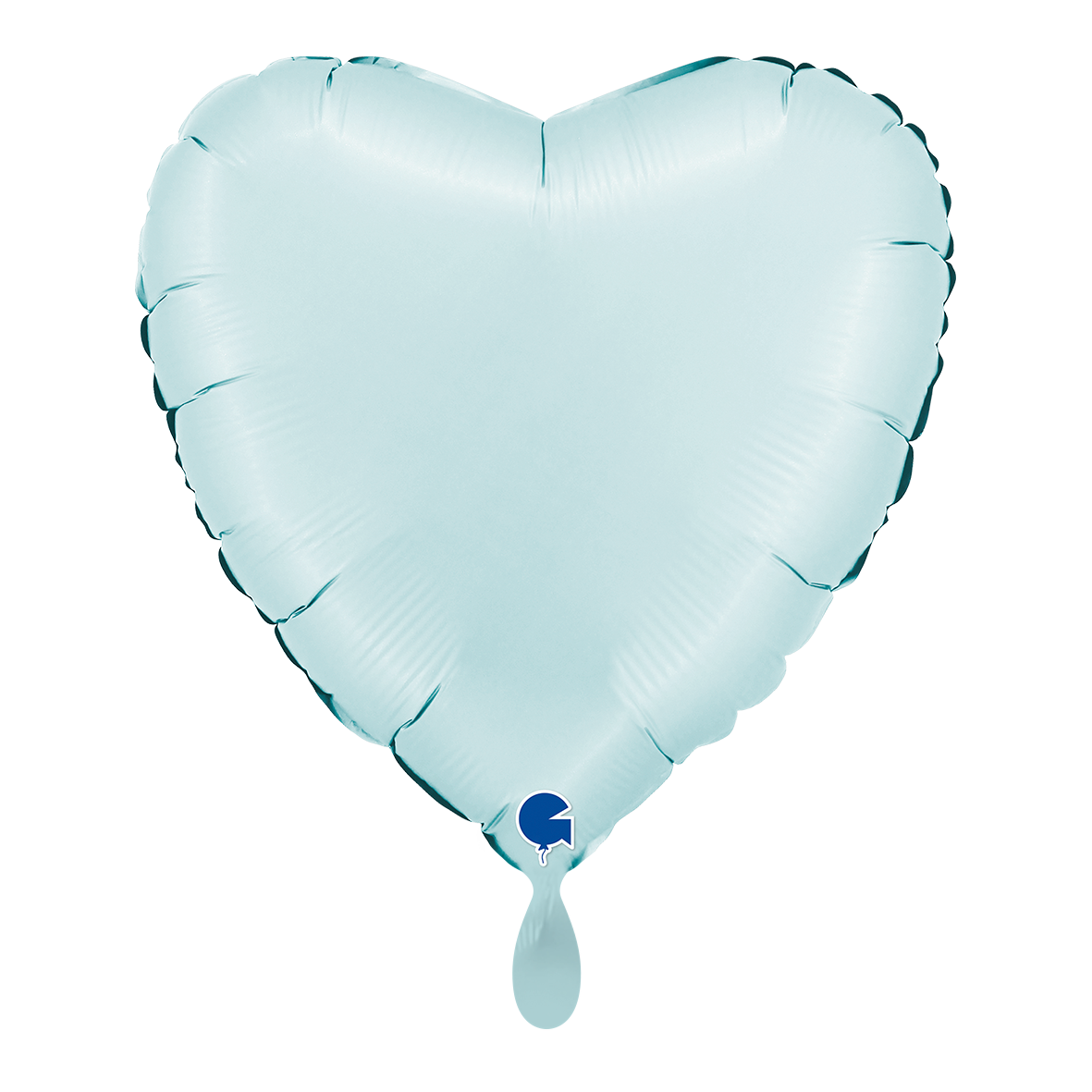 1 Balloon - Heart - Satin Pastel Blue