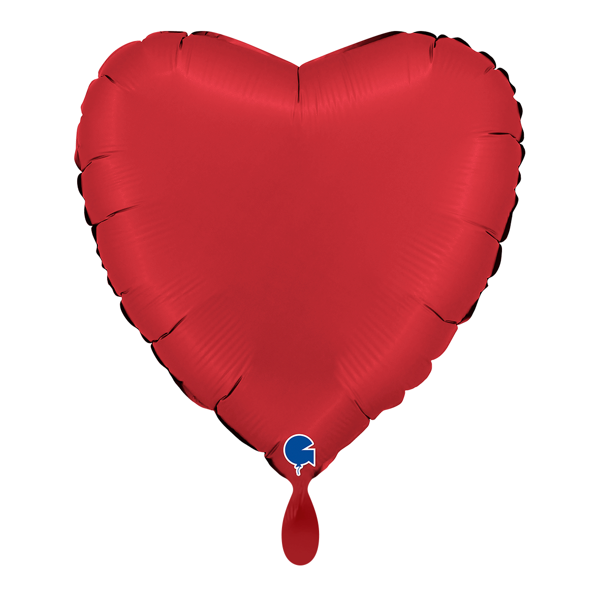 1 Balloon - Heart - Satin Rubin Red