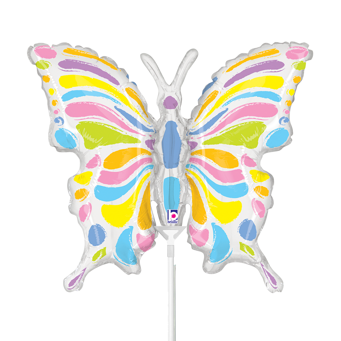 10 Miniballoons Airfilled - Pastel Butterfly (Unverpackt)