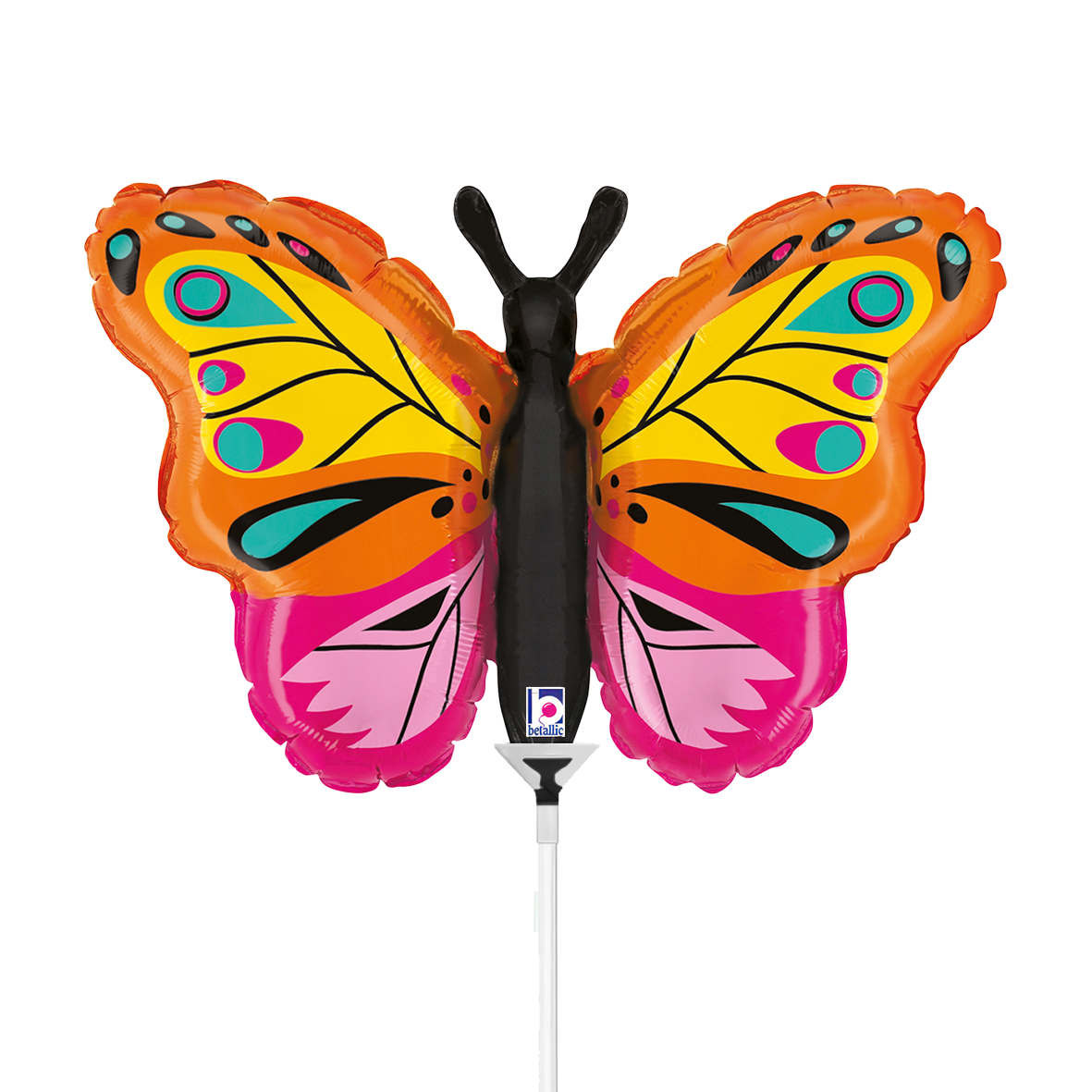 10 Miniballoons Airfilled - Colorful Butterfly (Unverpackt)