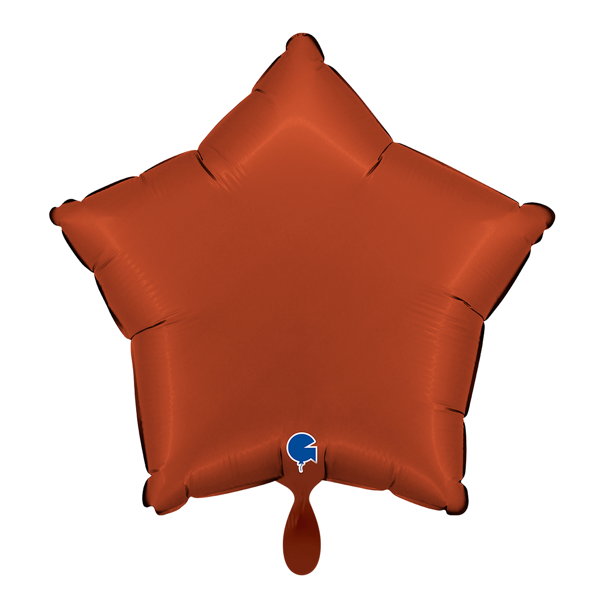 1 Balloon - Star - Satin Brick Red