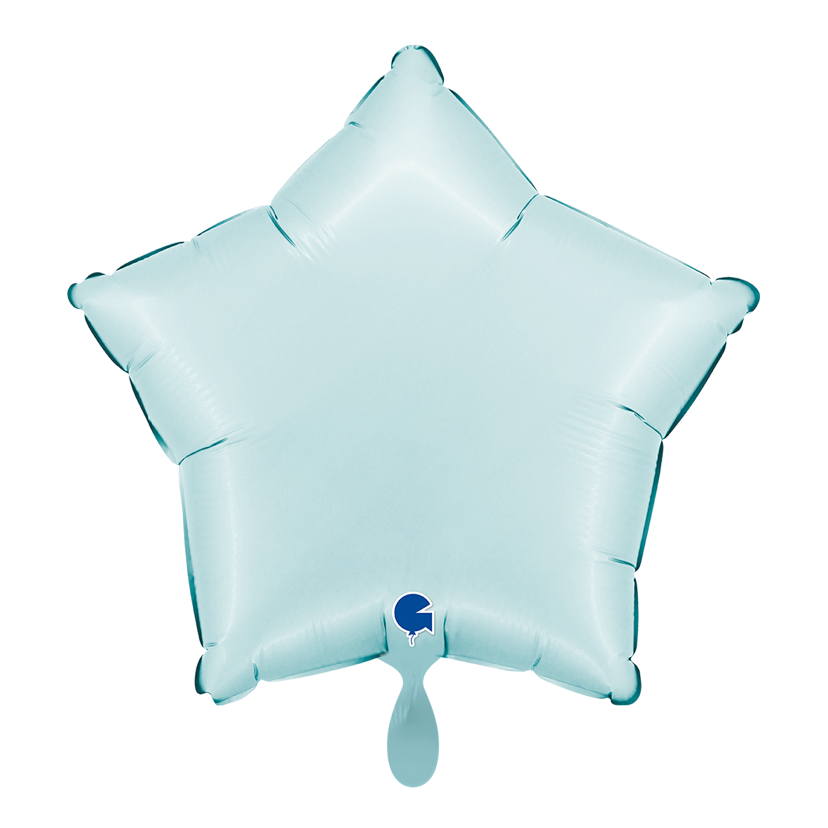 1 Balloon - Star - Satin Pastel Blue