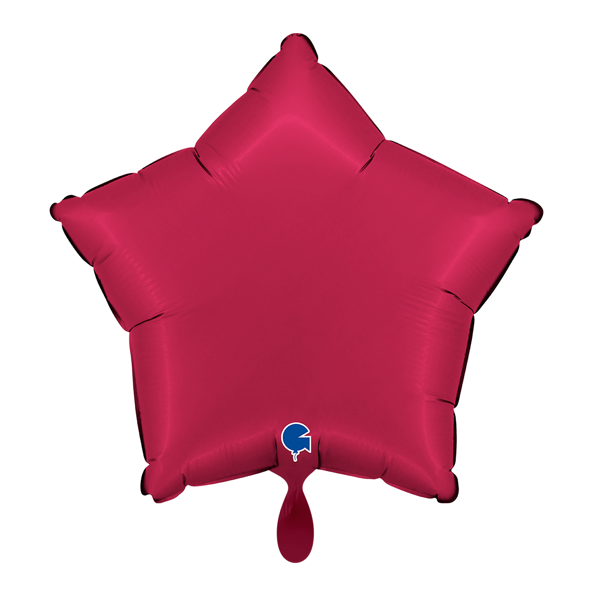 1 Balloon - Star - Satin Cherry