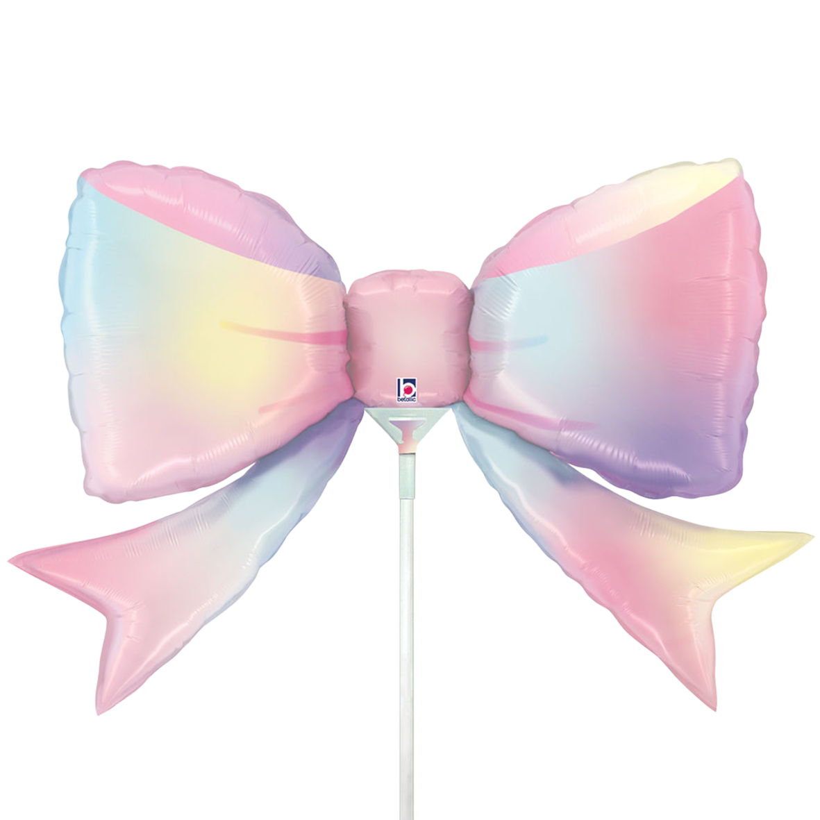 10 Miniballoons Airfilled - Multicolor Bow mini (Unverpackt)