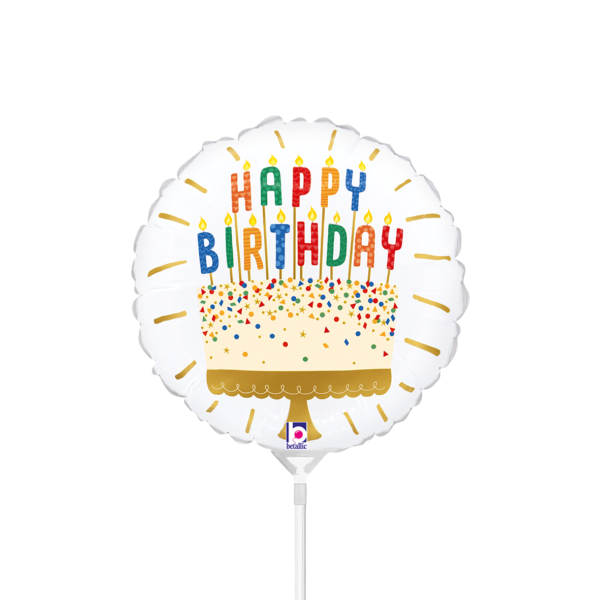 10 Miniballoons Airfilled - Birthday Cake Candles (Unverpackt)