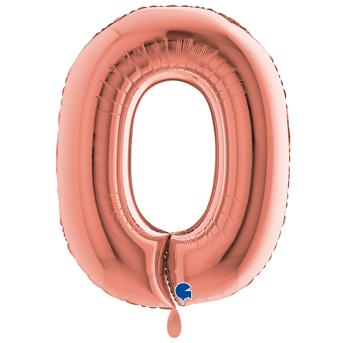 1 Balloon XXL - Number 0 - Rose Gold
