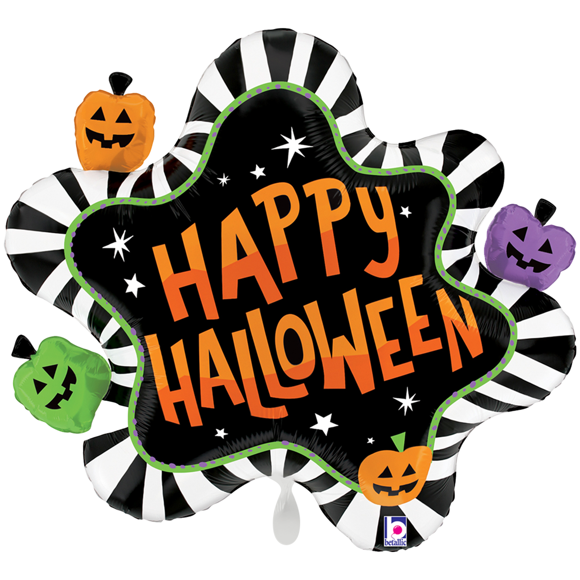 1 Balloon XXL - Halloween Striped Splat