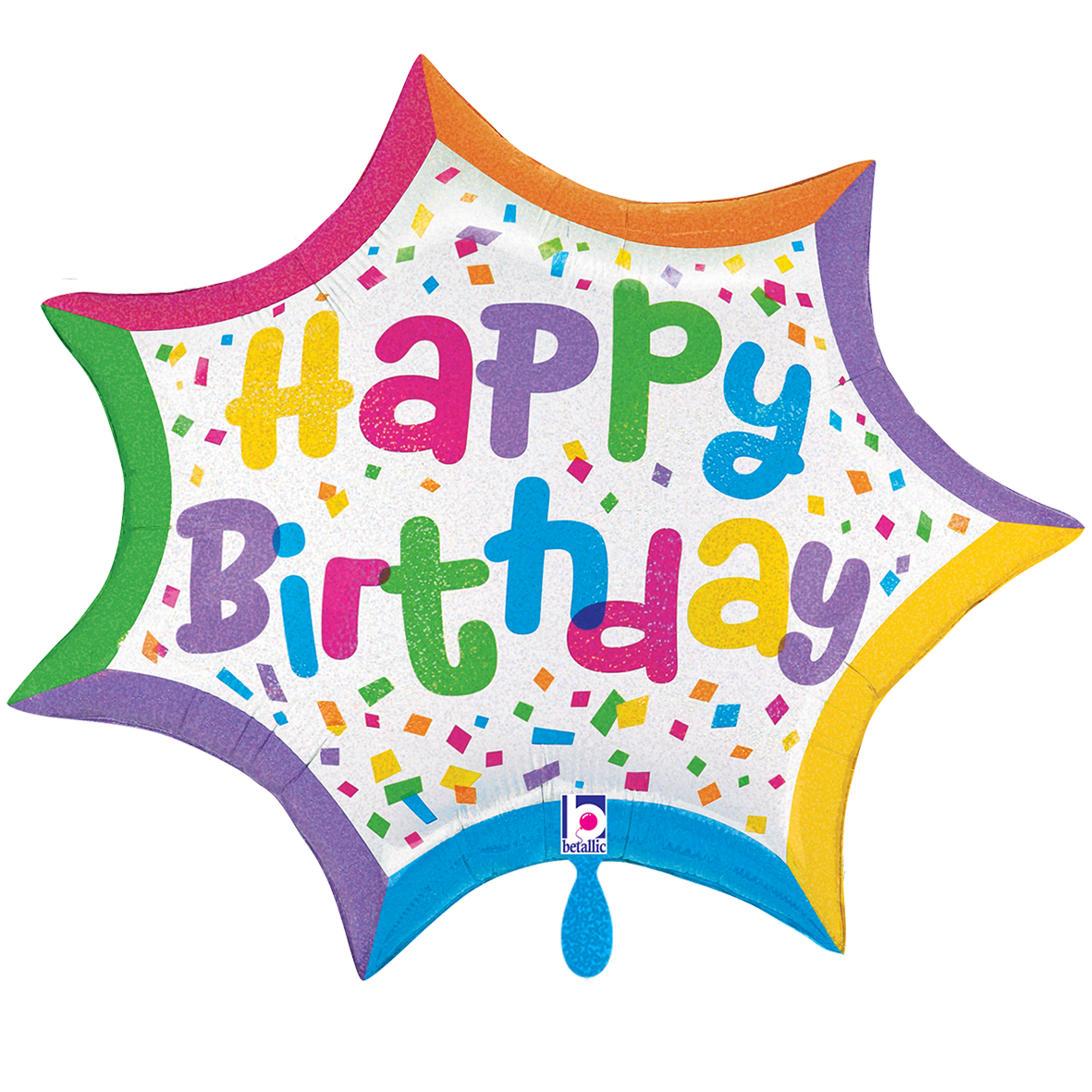 1 Balloon XXL - Birthday Confetti Burst