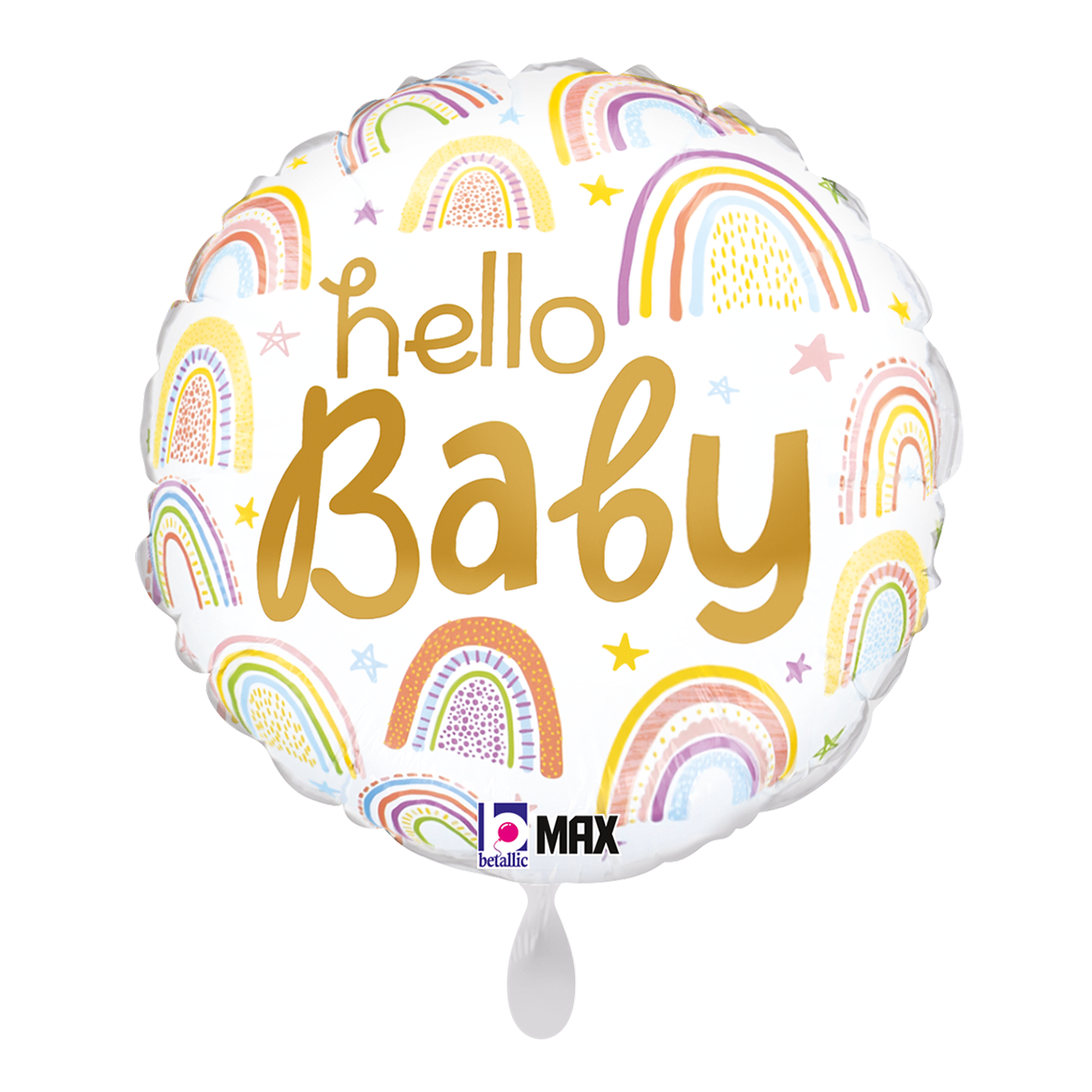 1 Balloon - Hello Baby Rainbow