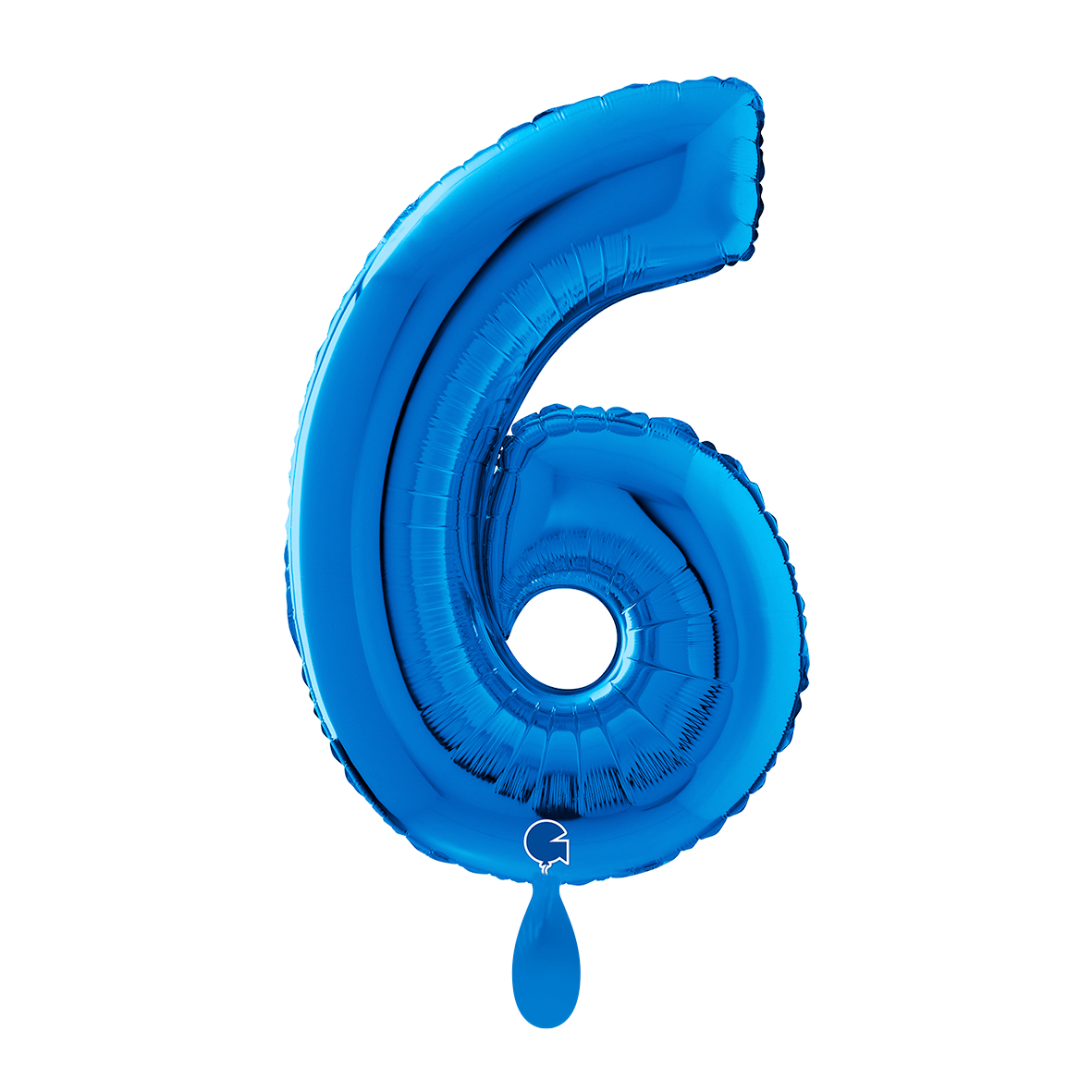 1 Balloon XL - Number 6 - Blue
