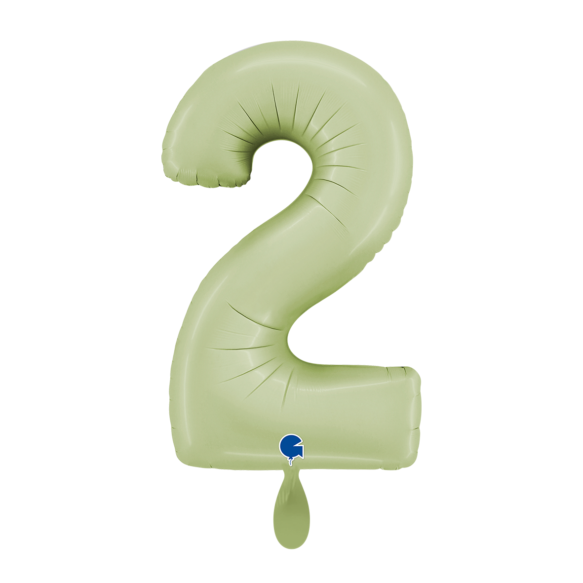 1 Balloon XL - Number 2 - Satin Olive Green