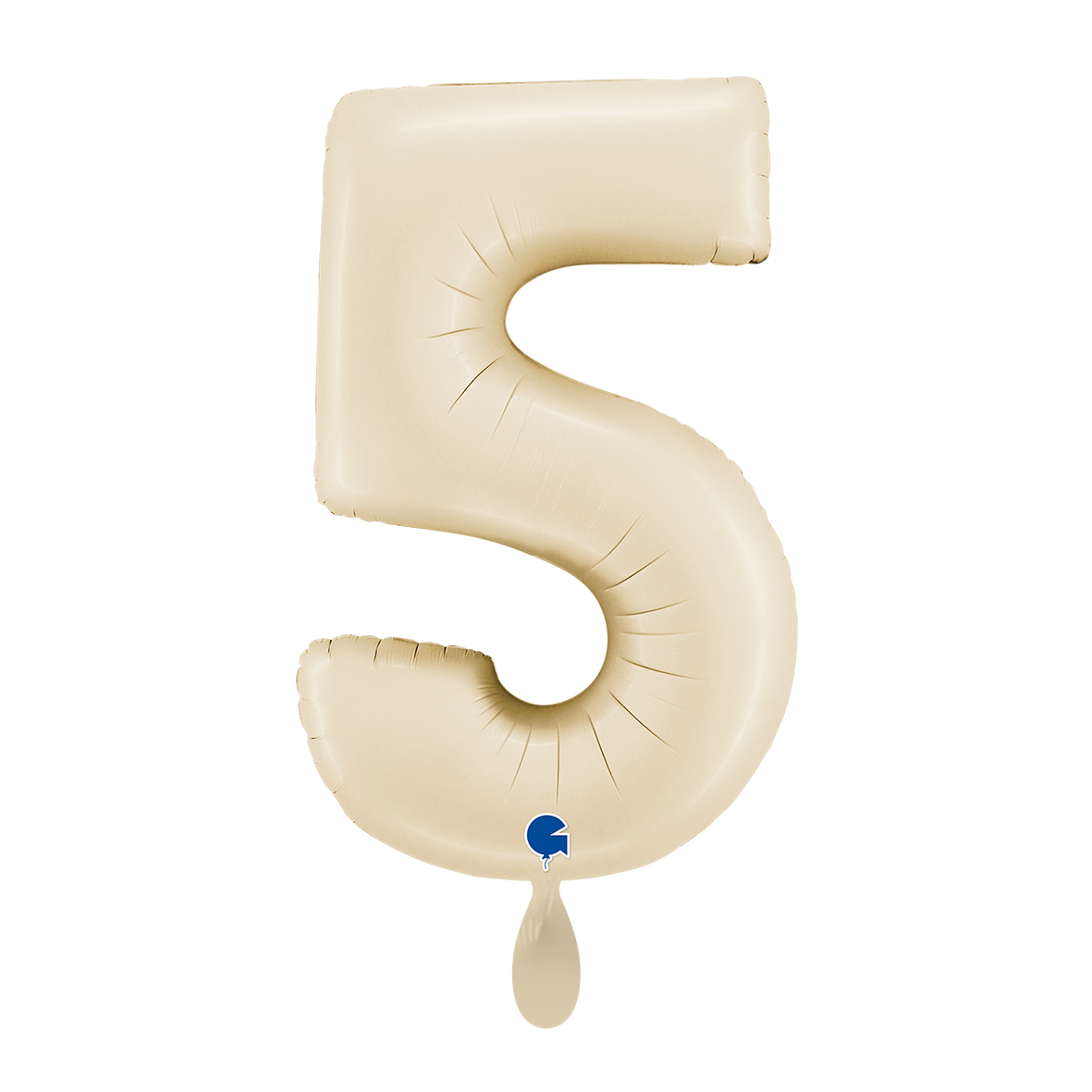 1 Balloon XL - Number 5 - Satin Cream