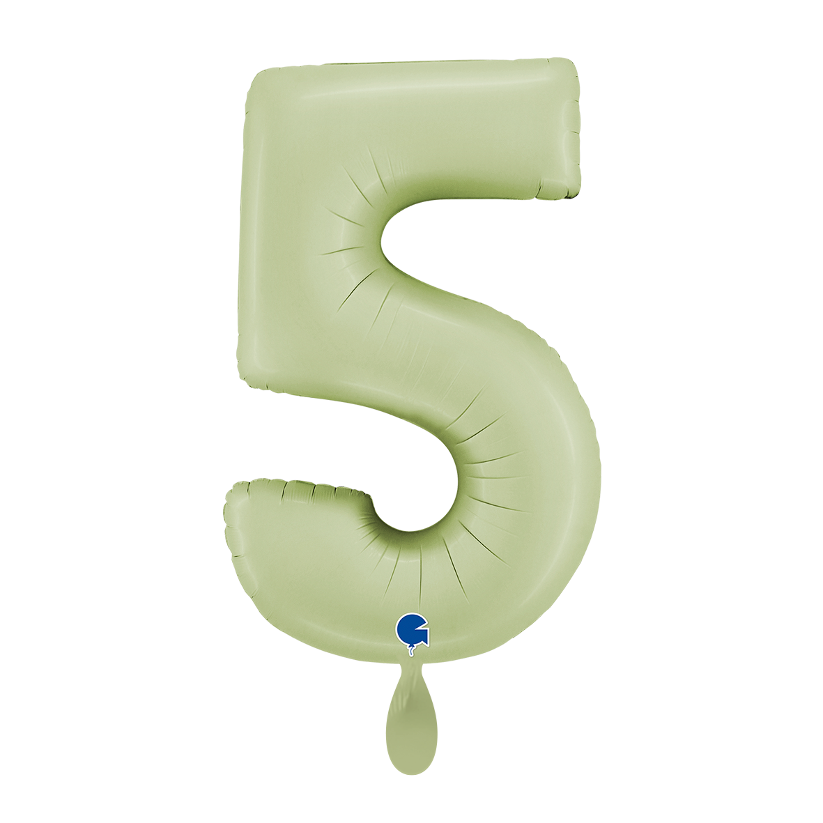 1 Balloon XL - Number 5 - Satin Olive Green