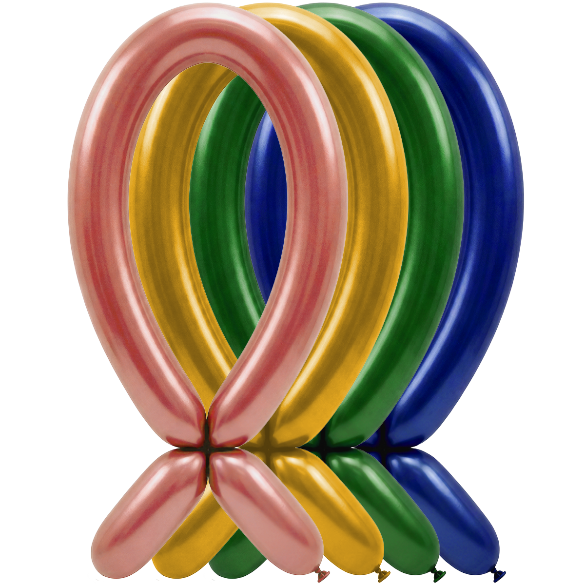 100 Modelling Balloons - 5x152cm - Metallic Assortment
