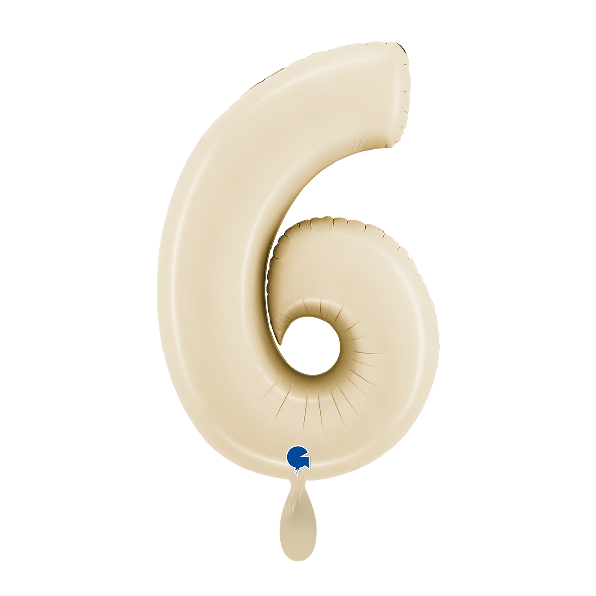 1 Balloon XL - Number 6 - Satin Cream