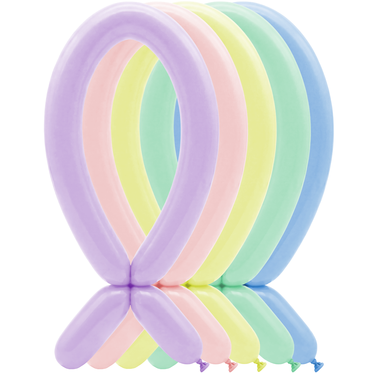 100 Modelling Balloons - 5x152cm - Pastel Matte Assortment
