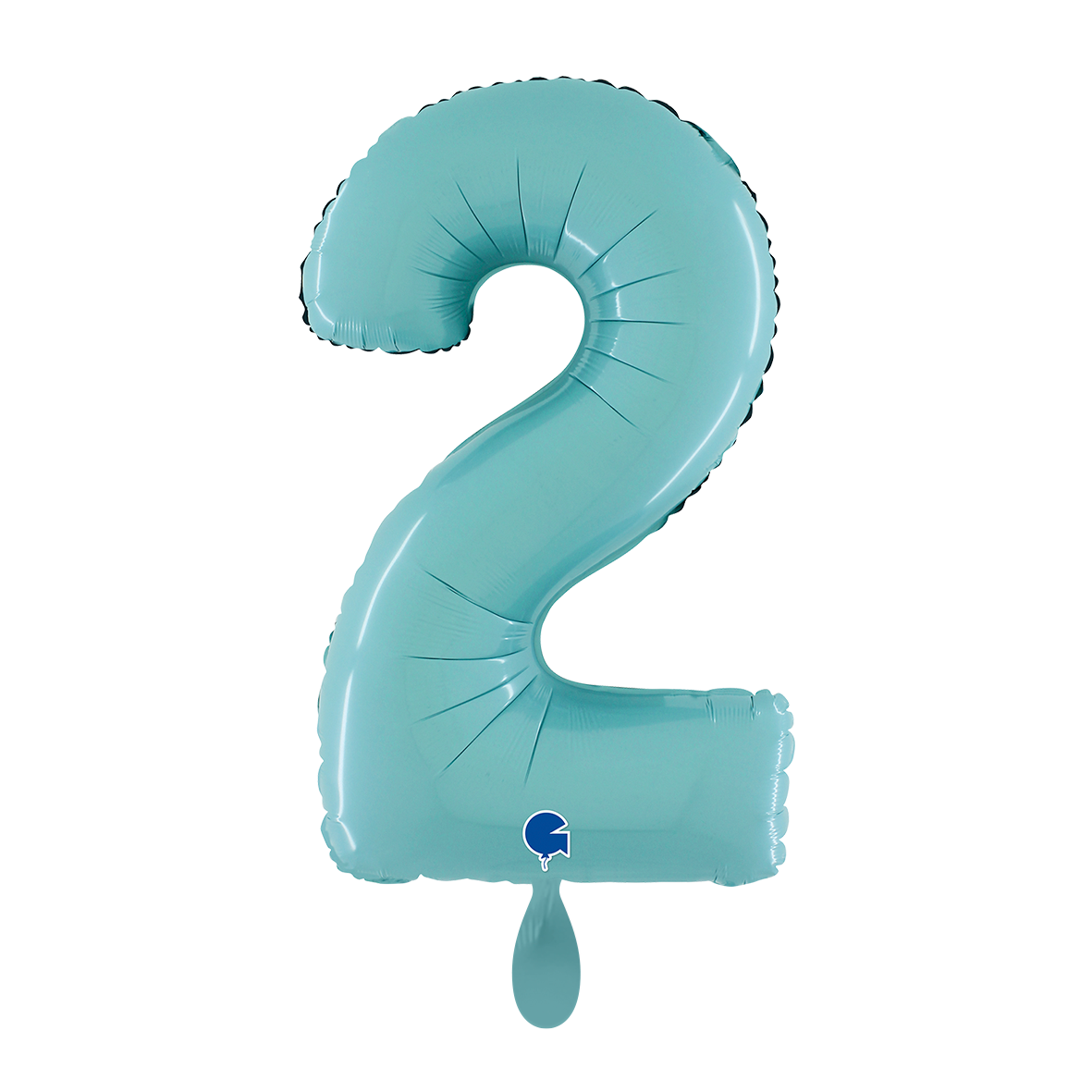 1 Balloon XL - Number 2 - Pastel Blue