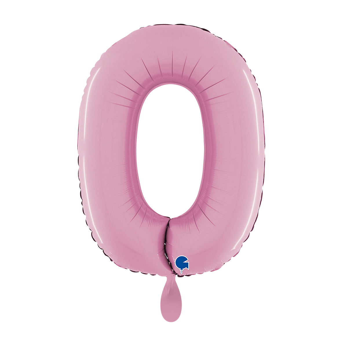 1 Balloon XL - Number 0 - Pastel Pink