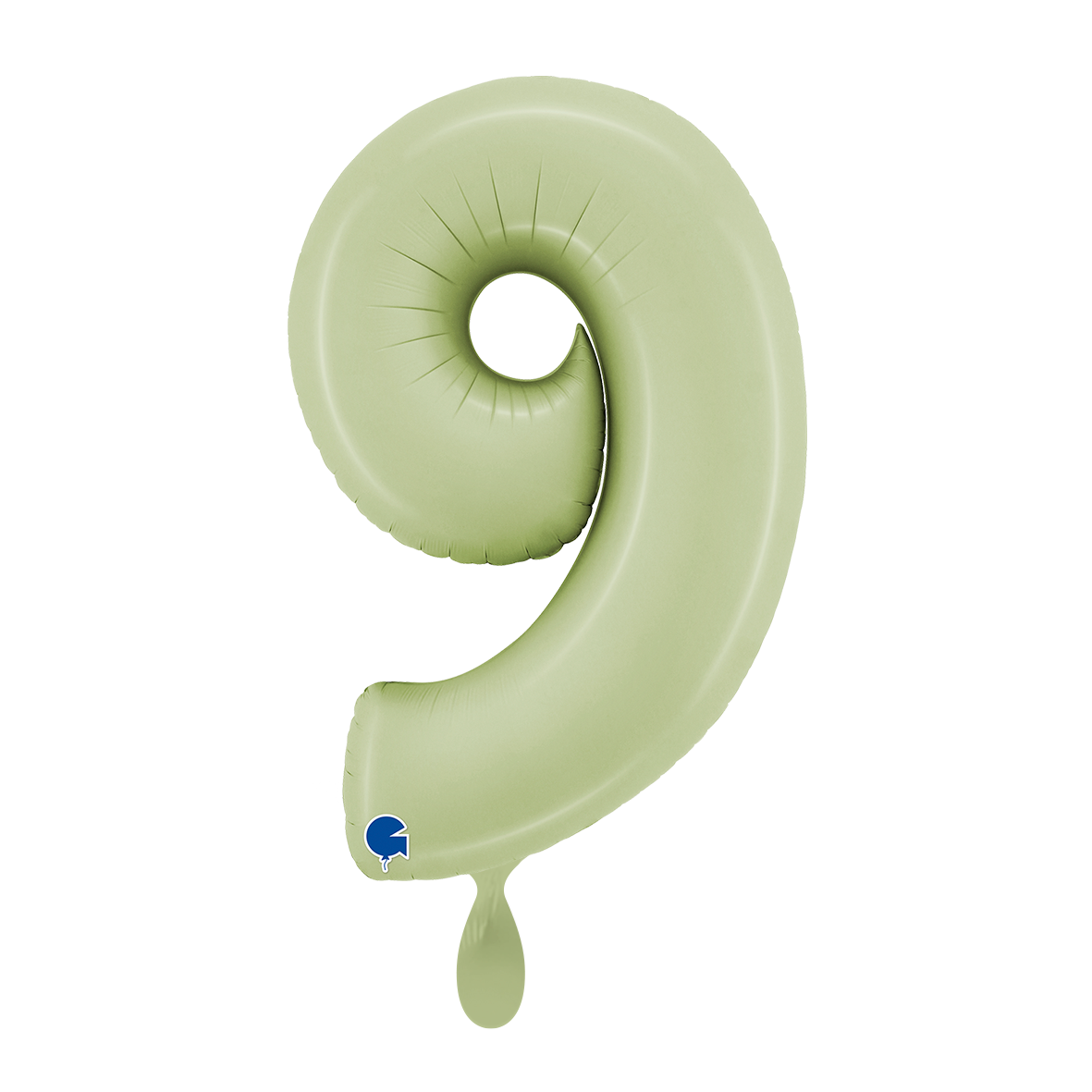 1 Balloon XL - Number 9 - Satin Olive Green