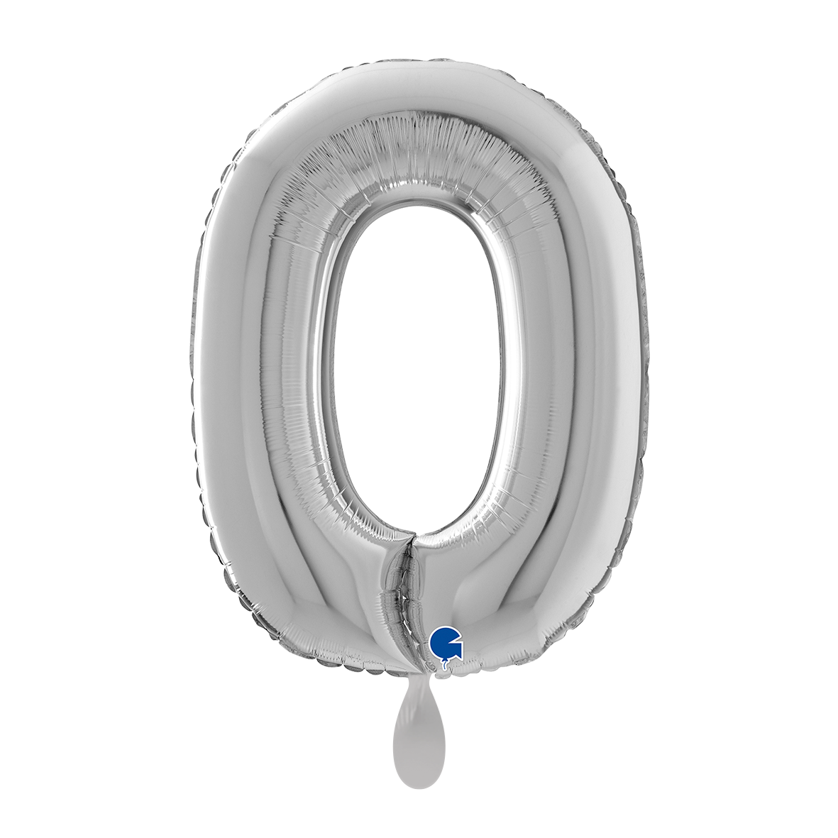 1 Balloon XL - Number 0 - Silver