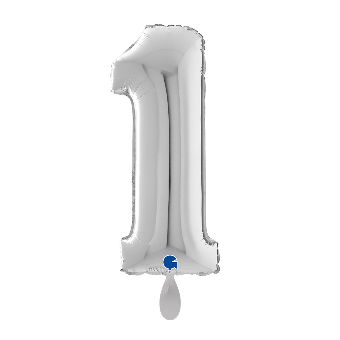 1 Balloon XL - Number 1 - Silver