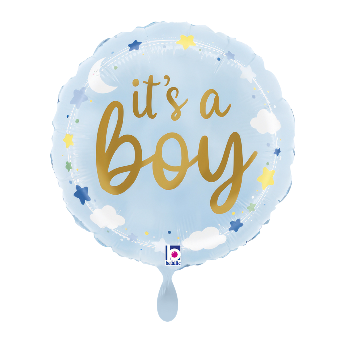 1 Balloon - It's A Boy Stars & Clouds