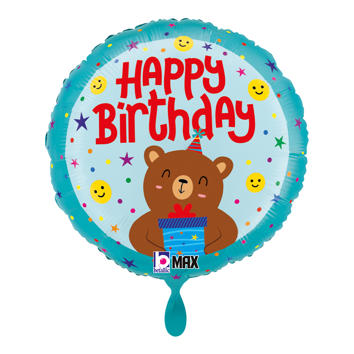 1 Balloon - Birthday Smiley Bear