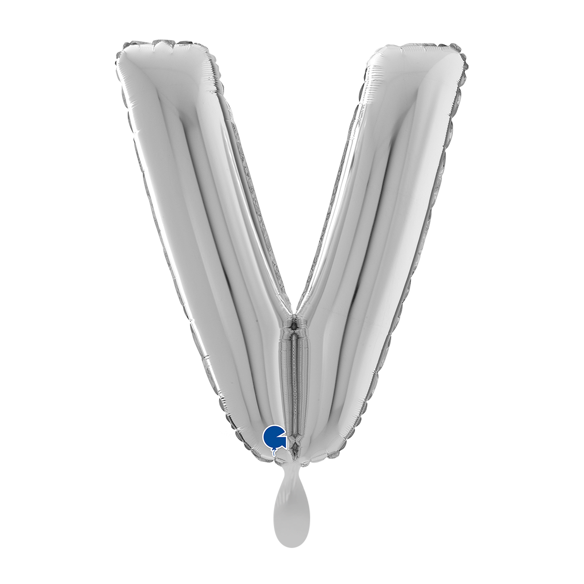 1 Balloon XL - Letter V - Silver