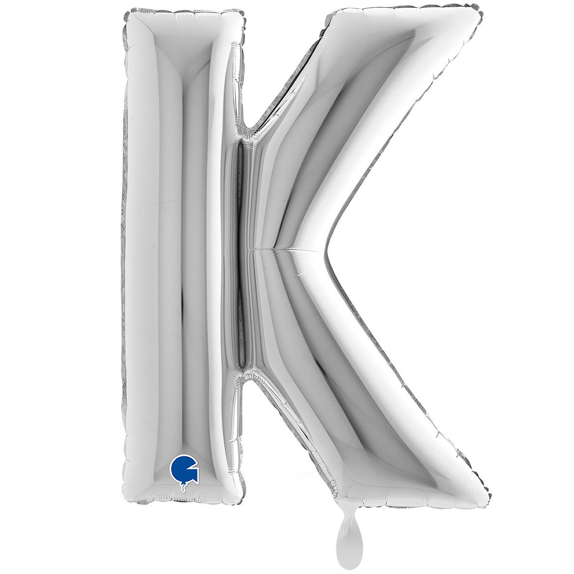 1 Balloon XXL - Letter K - Silver