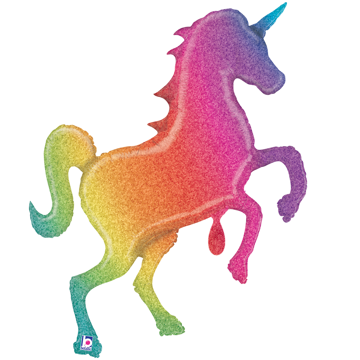 1 Balloon XXL - Glitter Rainbow Unicorn