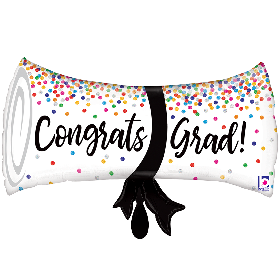 1 Balloon XXL - Grad Confetti Diploma