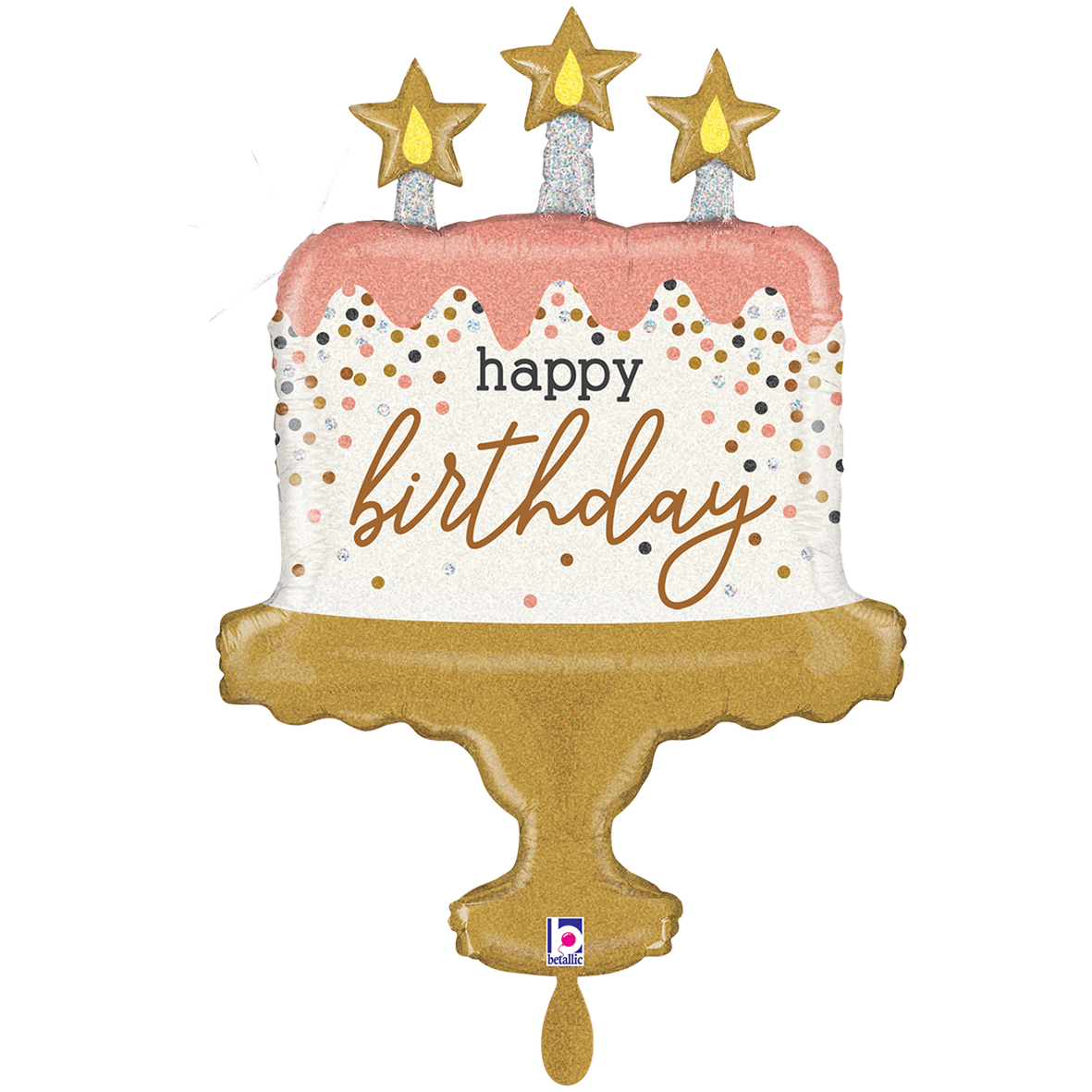 1 Balloon XXL - Birthday Cake Confetti