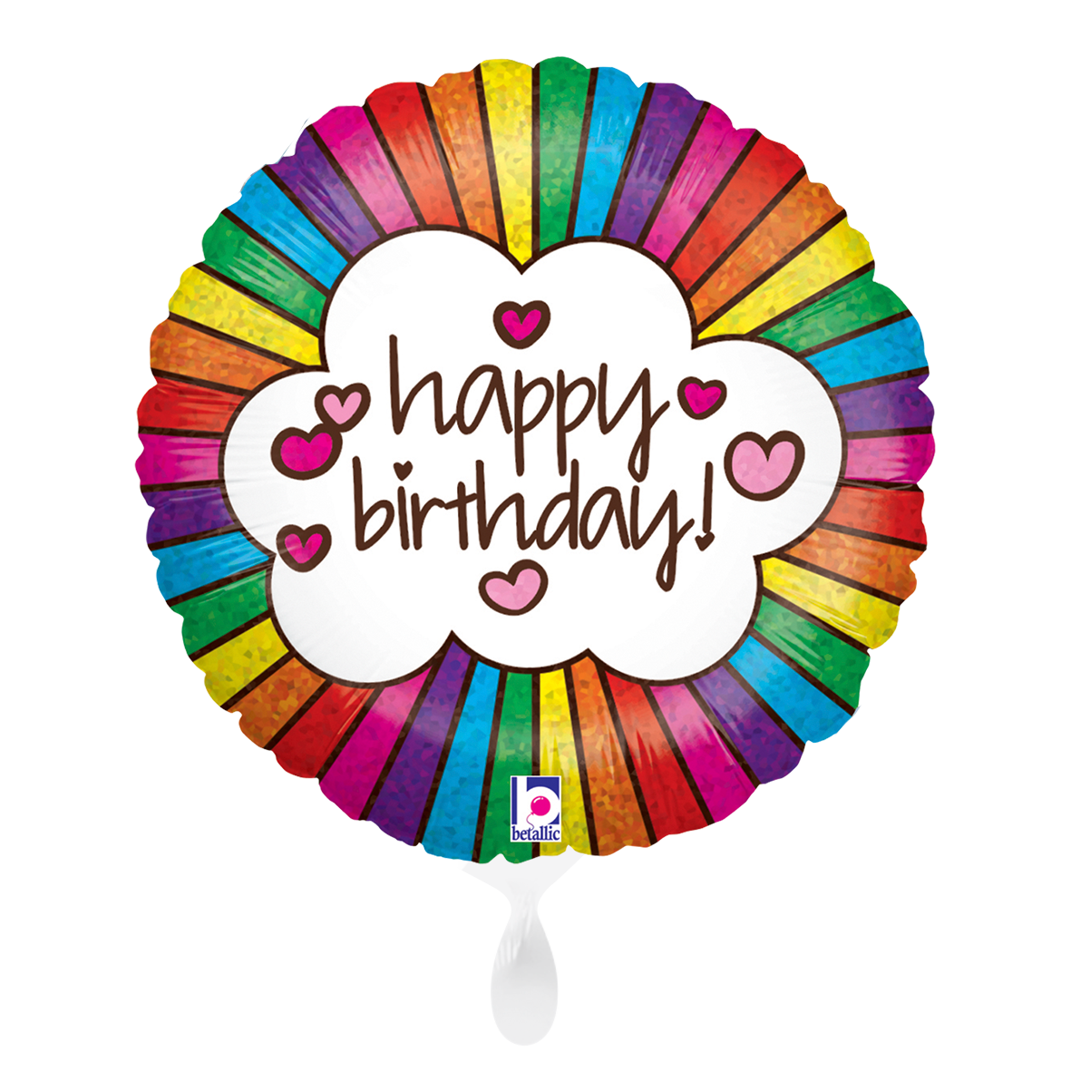 1 Balloon - Retro Rainbow Birthday