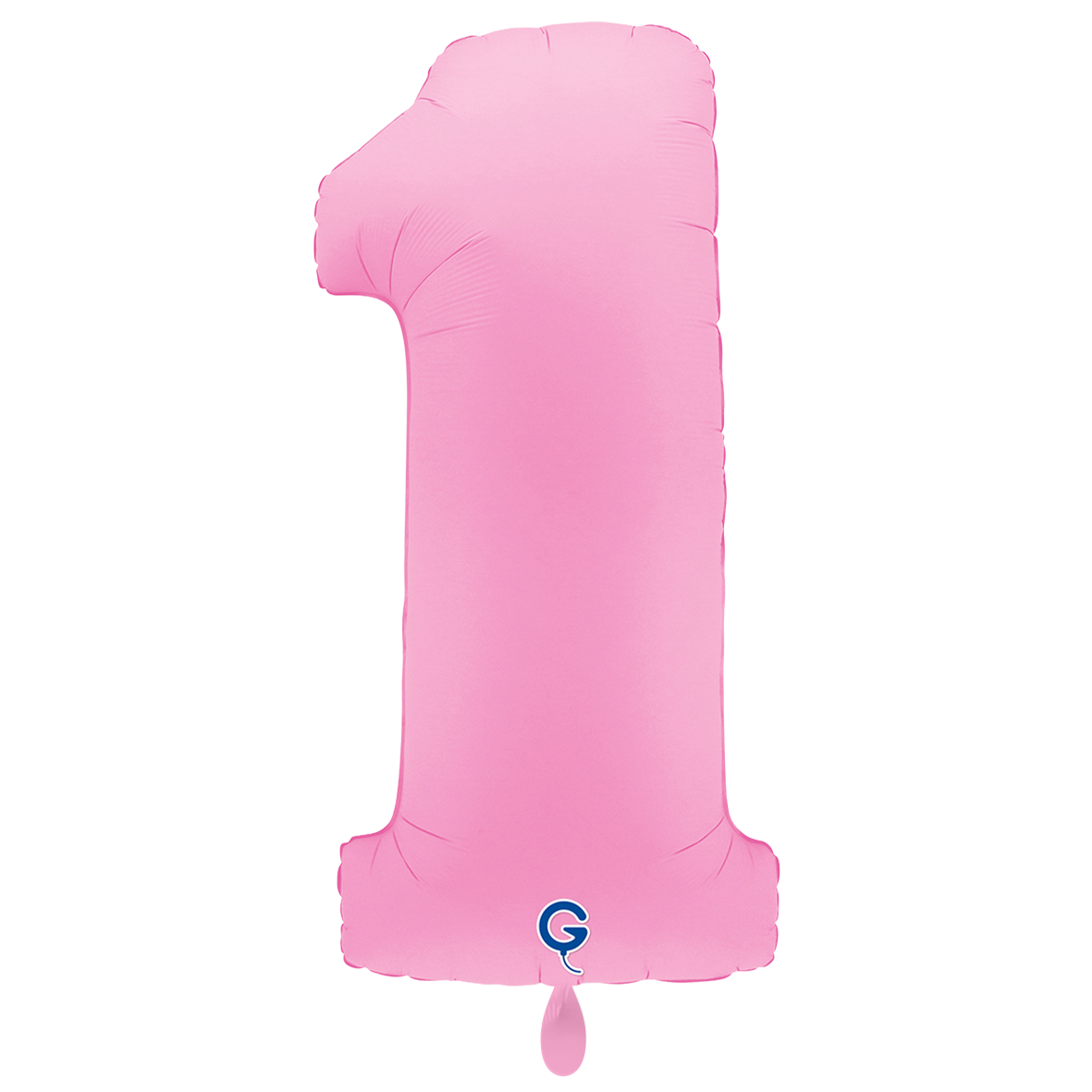 1 Balloon XXL - Number 1 - Soft Matte Sakura Pink