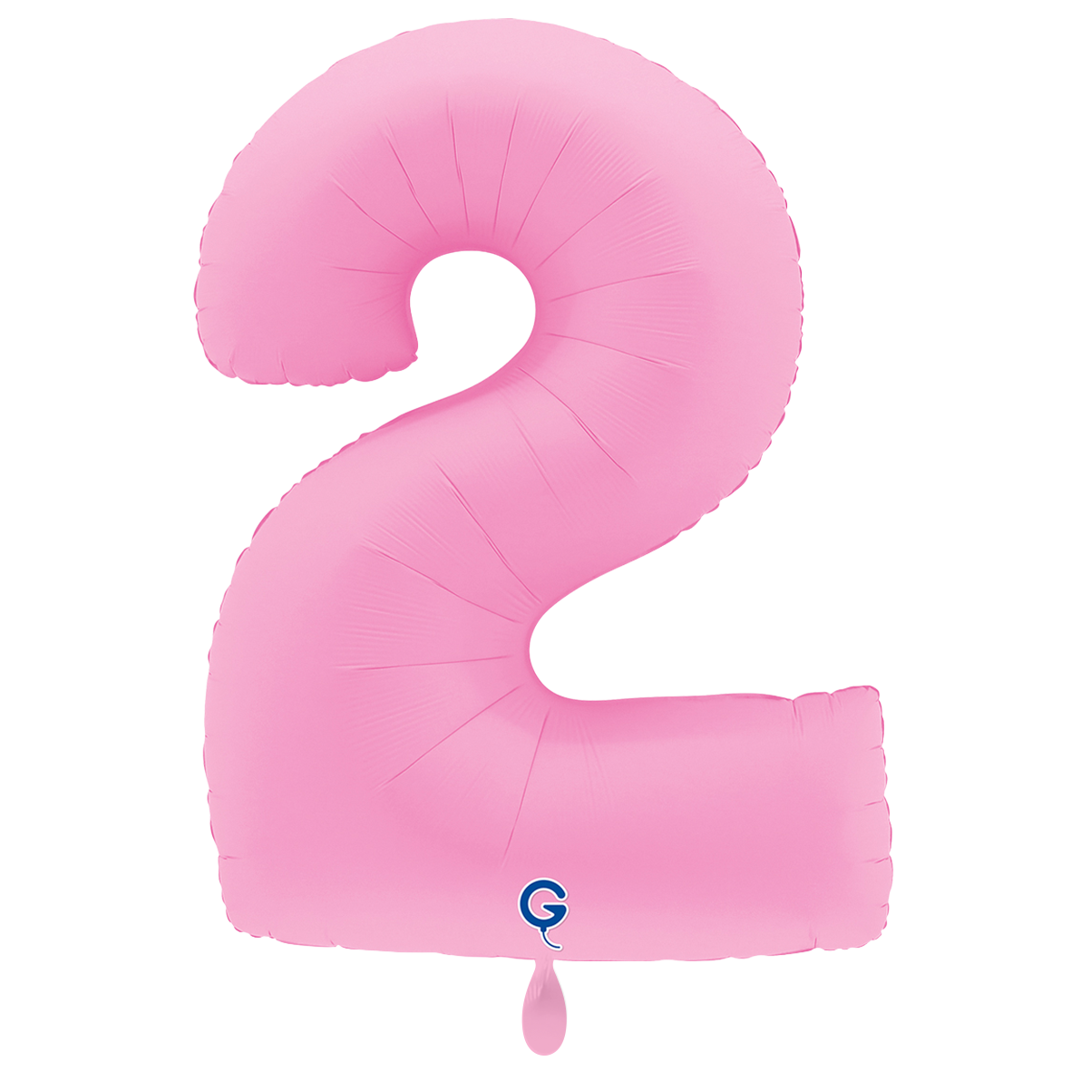 1 Balloon XXL - Number 2 - Soft Matte Sakura Pink