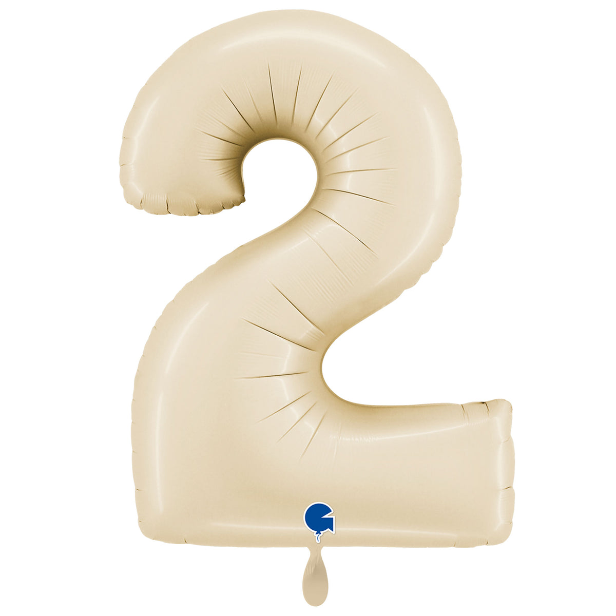 1 Balloon XXL - Number 2 - Satin Cream